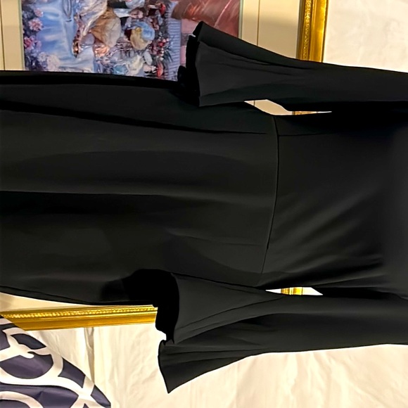 🎉NWT Donna Karan NY black bell sleeve, round neck A line Dress. - Picture 6 of 8